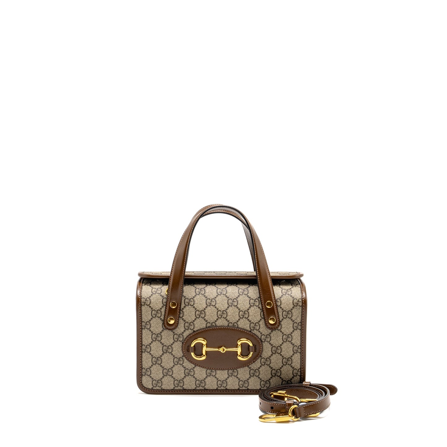 Gucci Top Handle Horsebit 1955 Bag GG Supreme Canvas