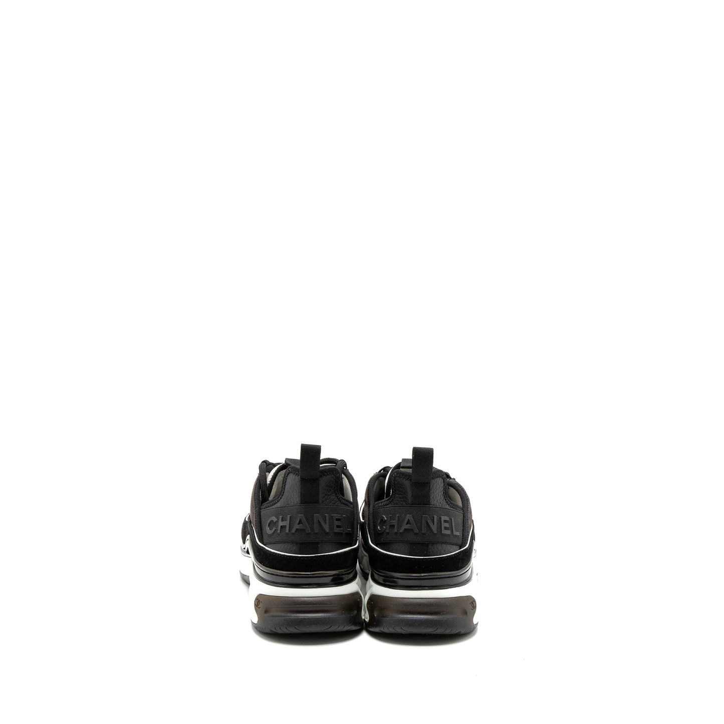 Chanel Size 44 Classic Sneaker Fabric/Suede Calfskin Black/White