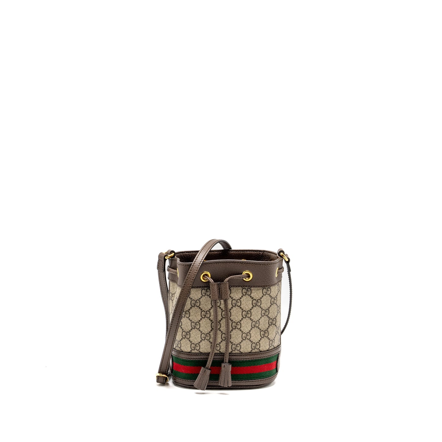 Gucci Ophida Mini Bucket Bag GG Supreme Canvas Beige / Ebony