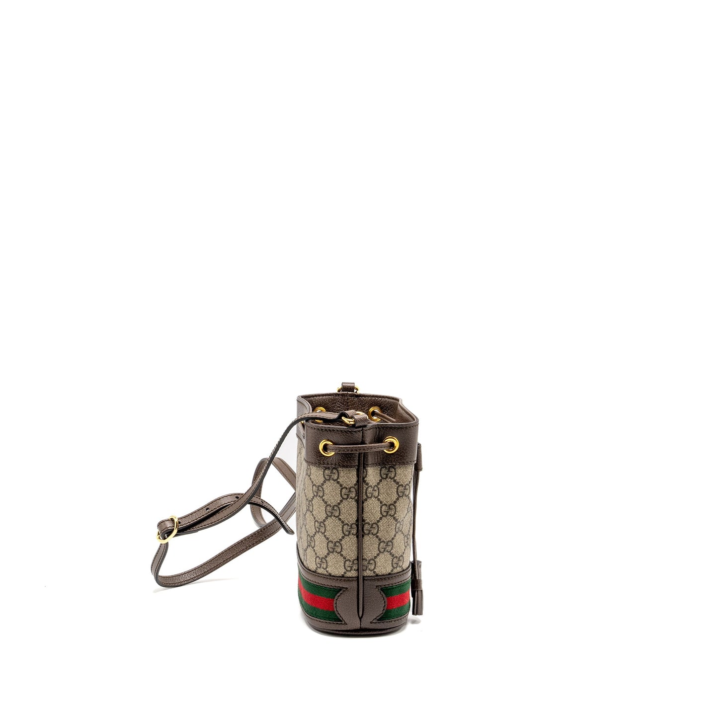 Gucci Ophida Mini Bucket Bag GG Supreme Canvas Beige / Ebony