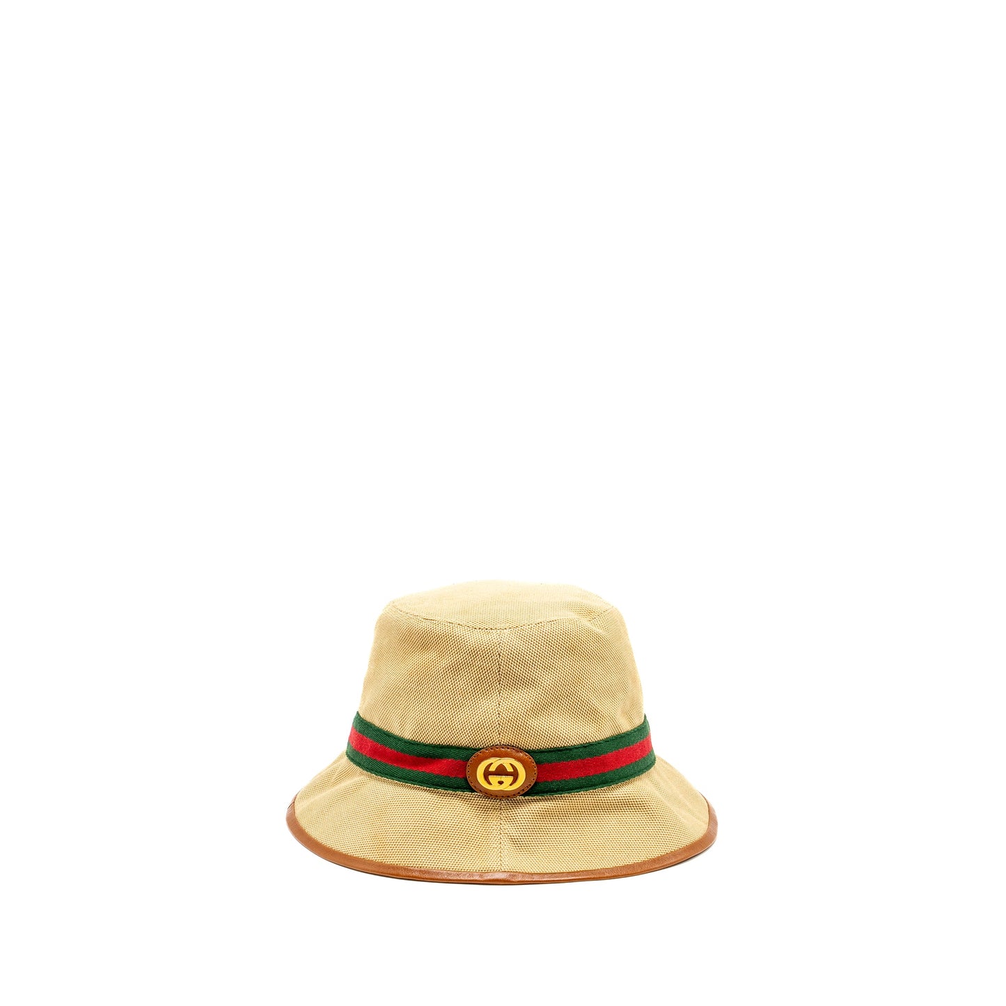 Gucci Size M Bucket Hat Canvas Brown