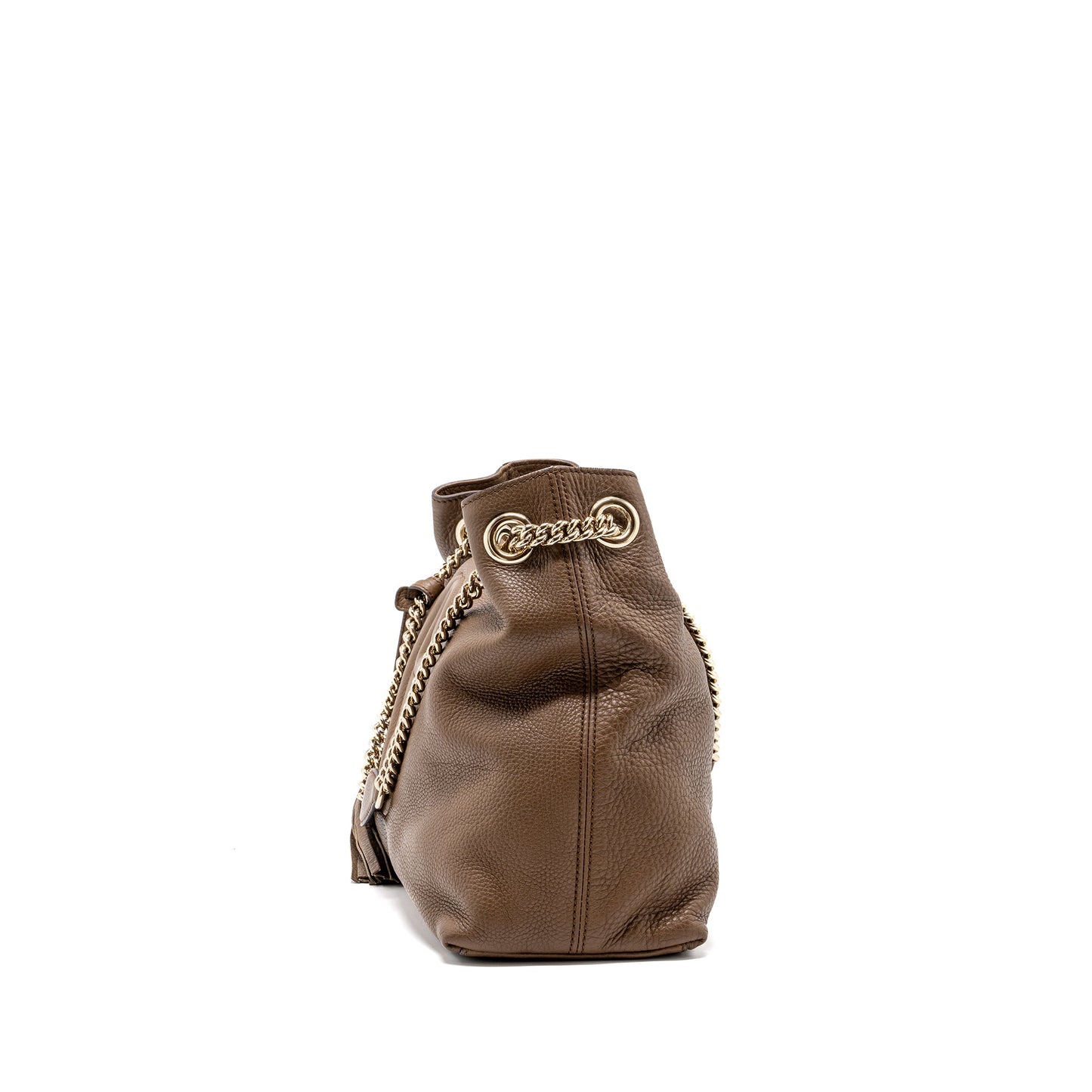Gucci disco tote bag calfskin brown L