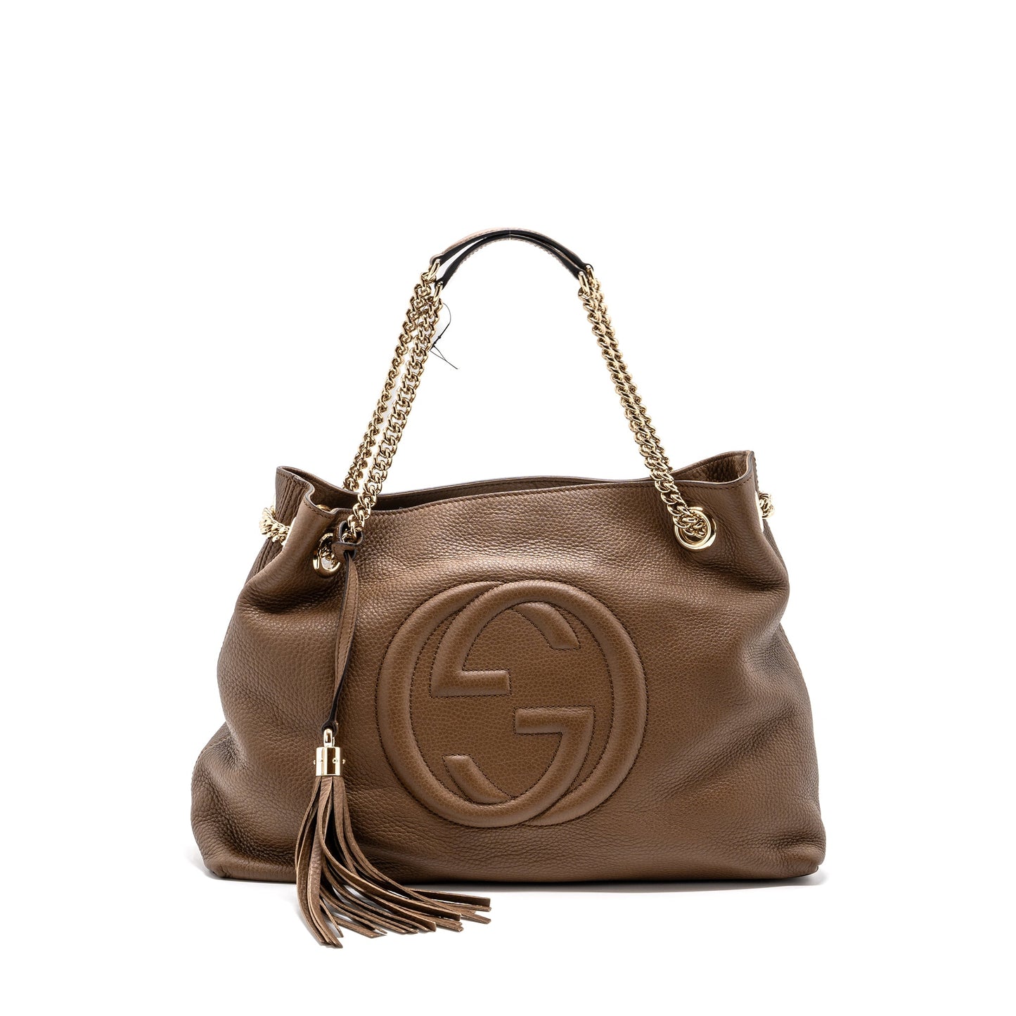 Gucci disco tote bag calfskin brown L