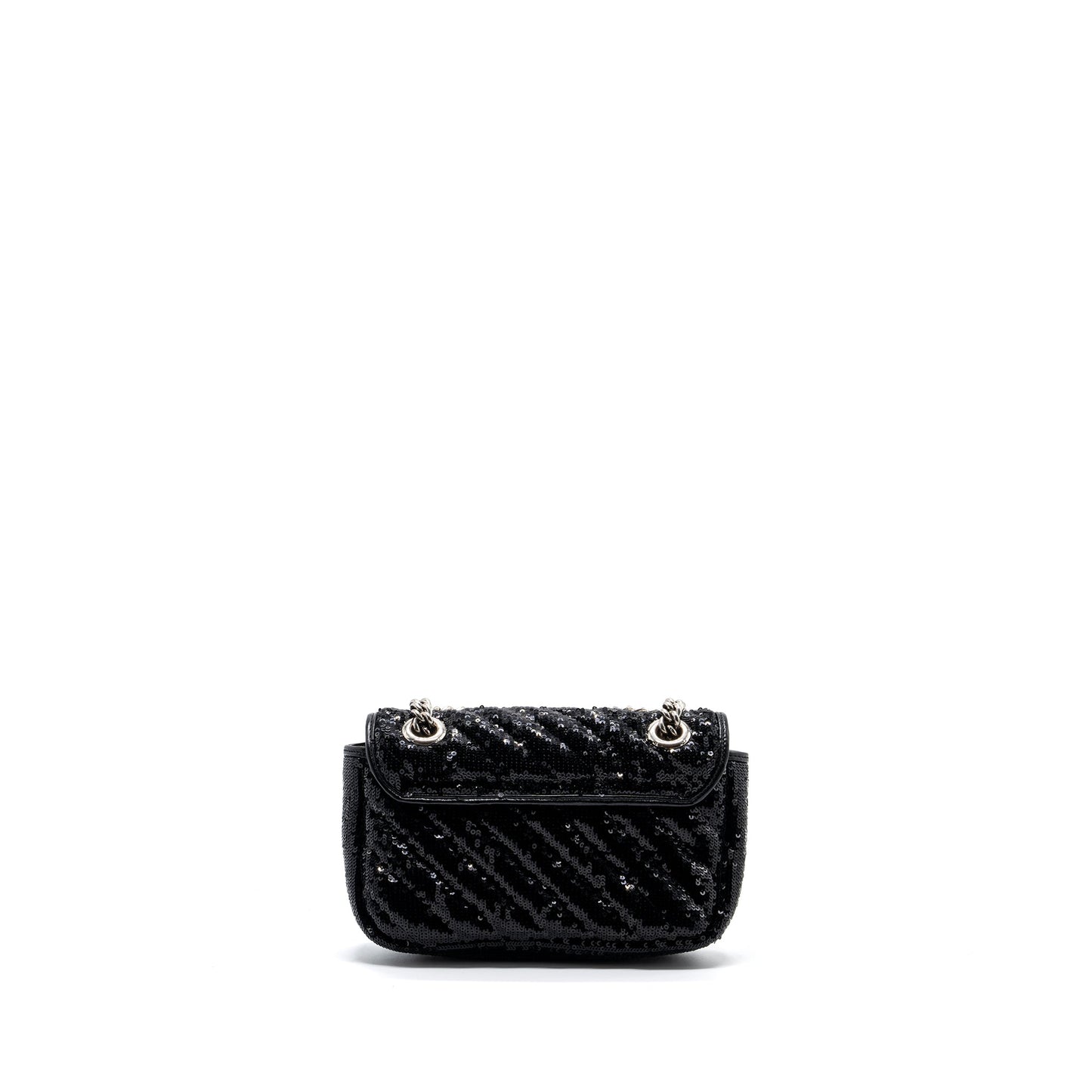 Gucci Mini GG Marmont Matelasse Bag Sequin Black SHW
