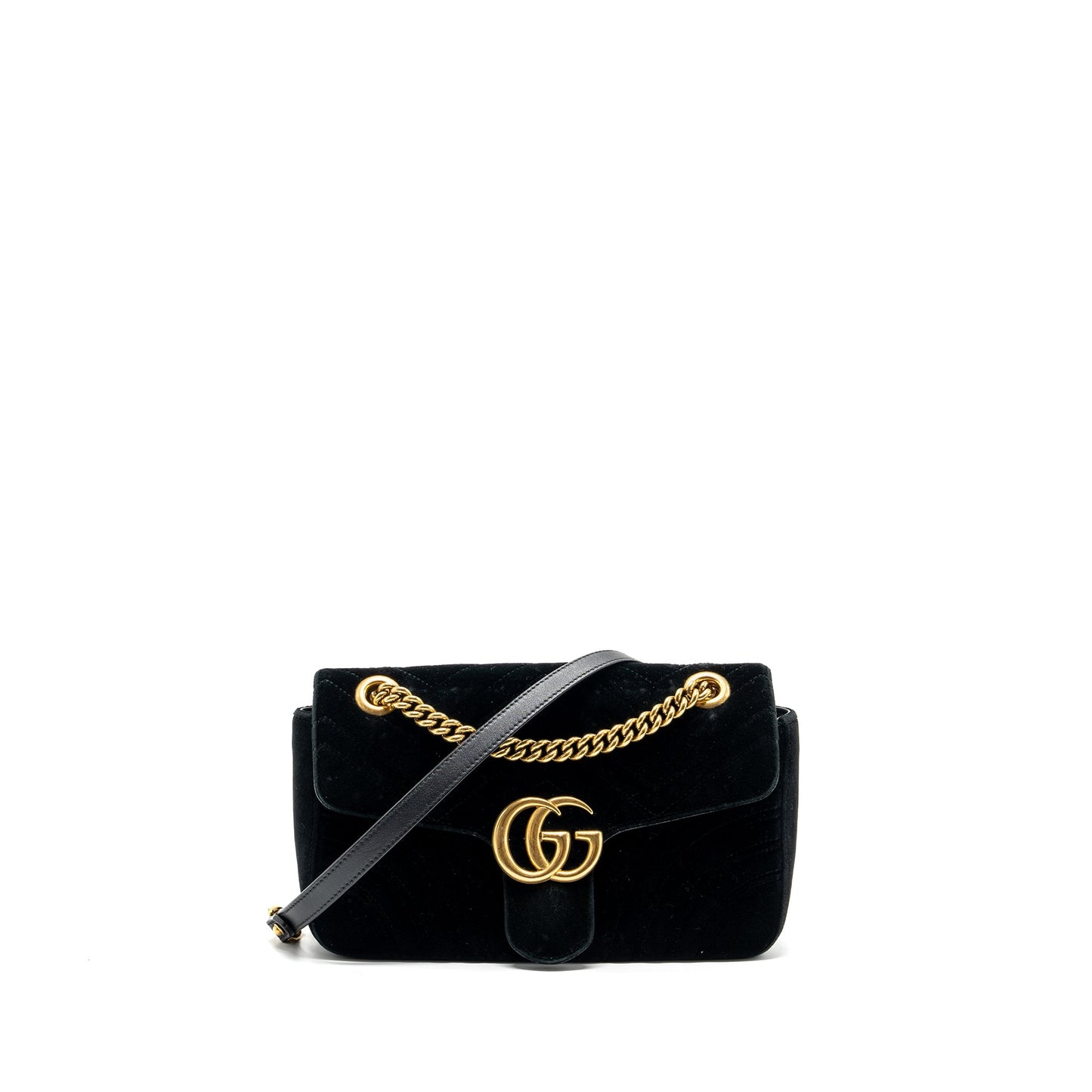 Gucci Small GG Marmont Bag Velvet Black