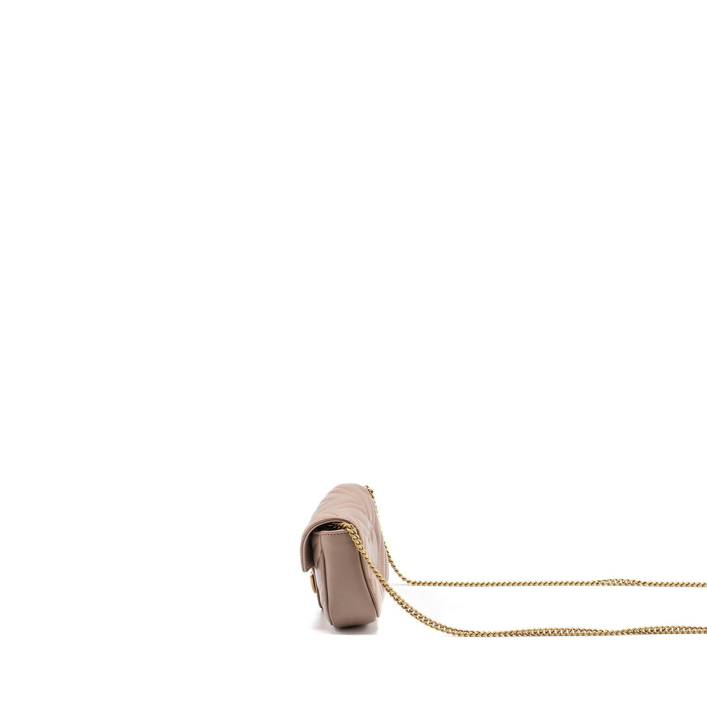 Gucci Super Mini GG Marmont Bag Calfskin Beige