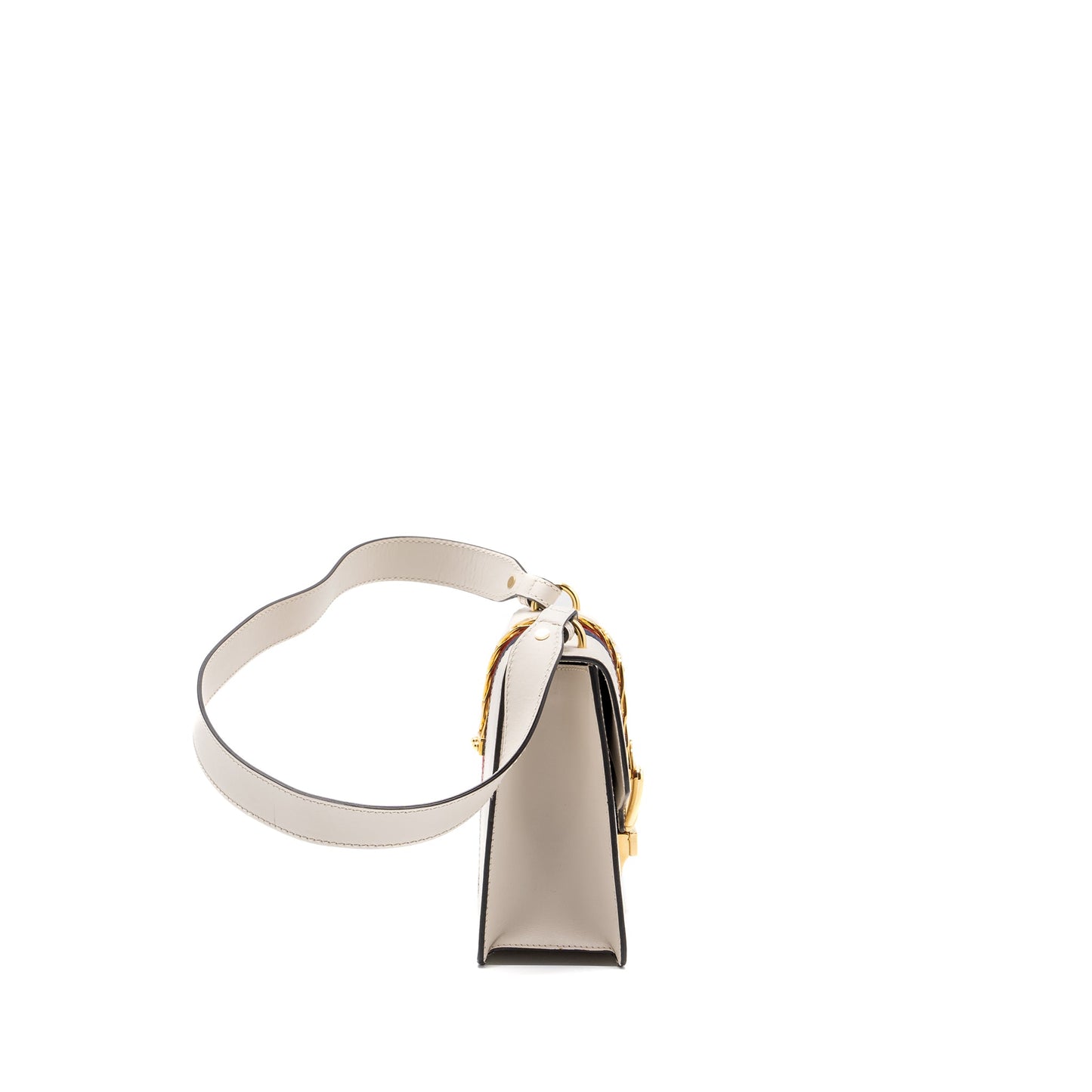 Gucci Sylvie Shoulder Bag Calfskin White