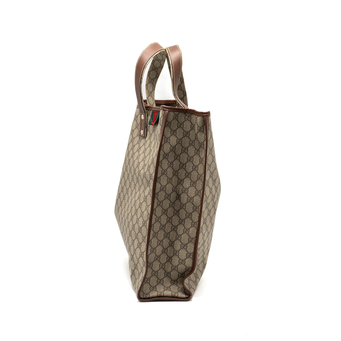 Gucci large shopping tote bag GG supreme canvas / brown