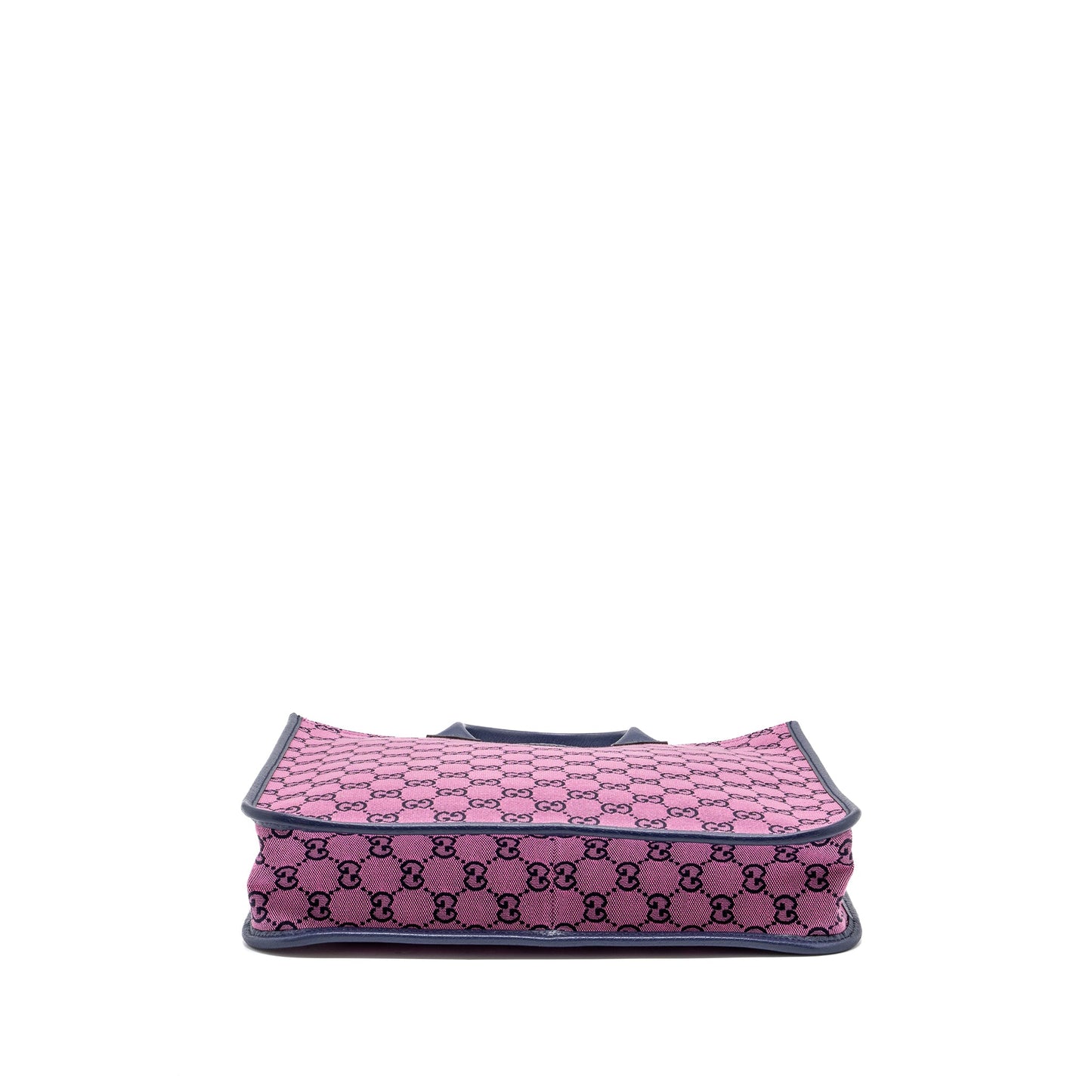 Gucci kids tote bag canvas / leather pink / dark blue