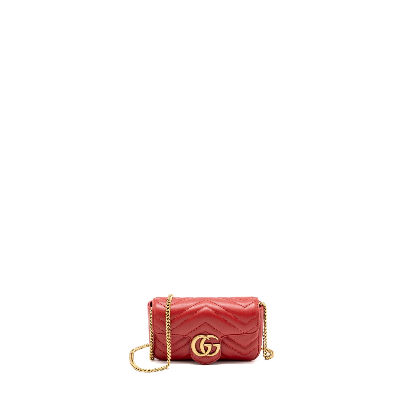 Gucci Super Mini gg Marmont calfskin Red