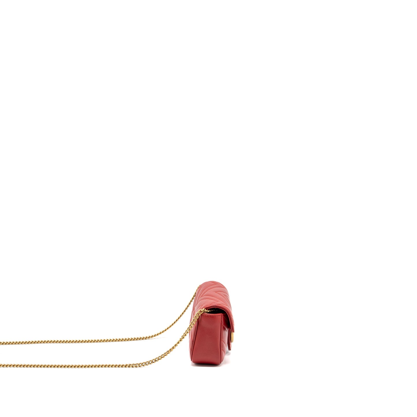 Gucci Super Mini gg Marmont calfskin Red