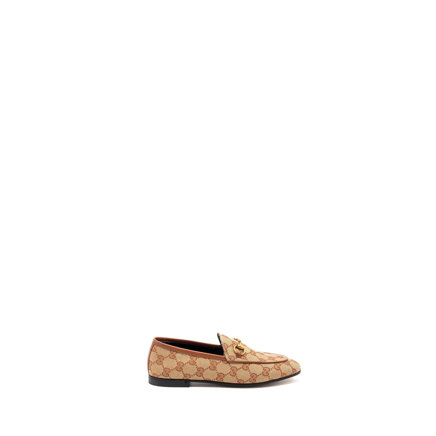 Gucci Size 35.5 Jordan Loafers canvas dark beige