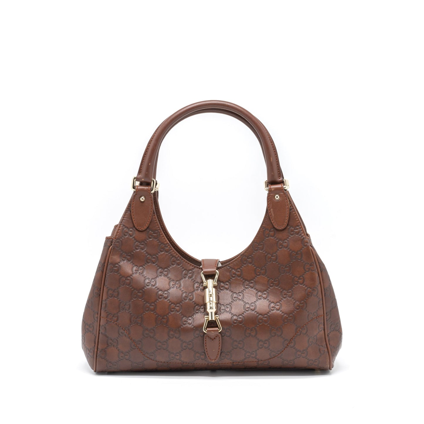 Gucci Vintage Jackie Bag GG Supreme Calfskin Brown