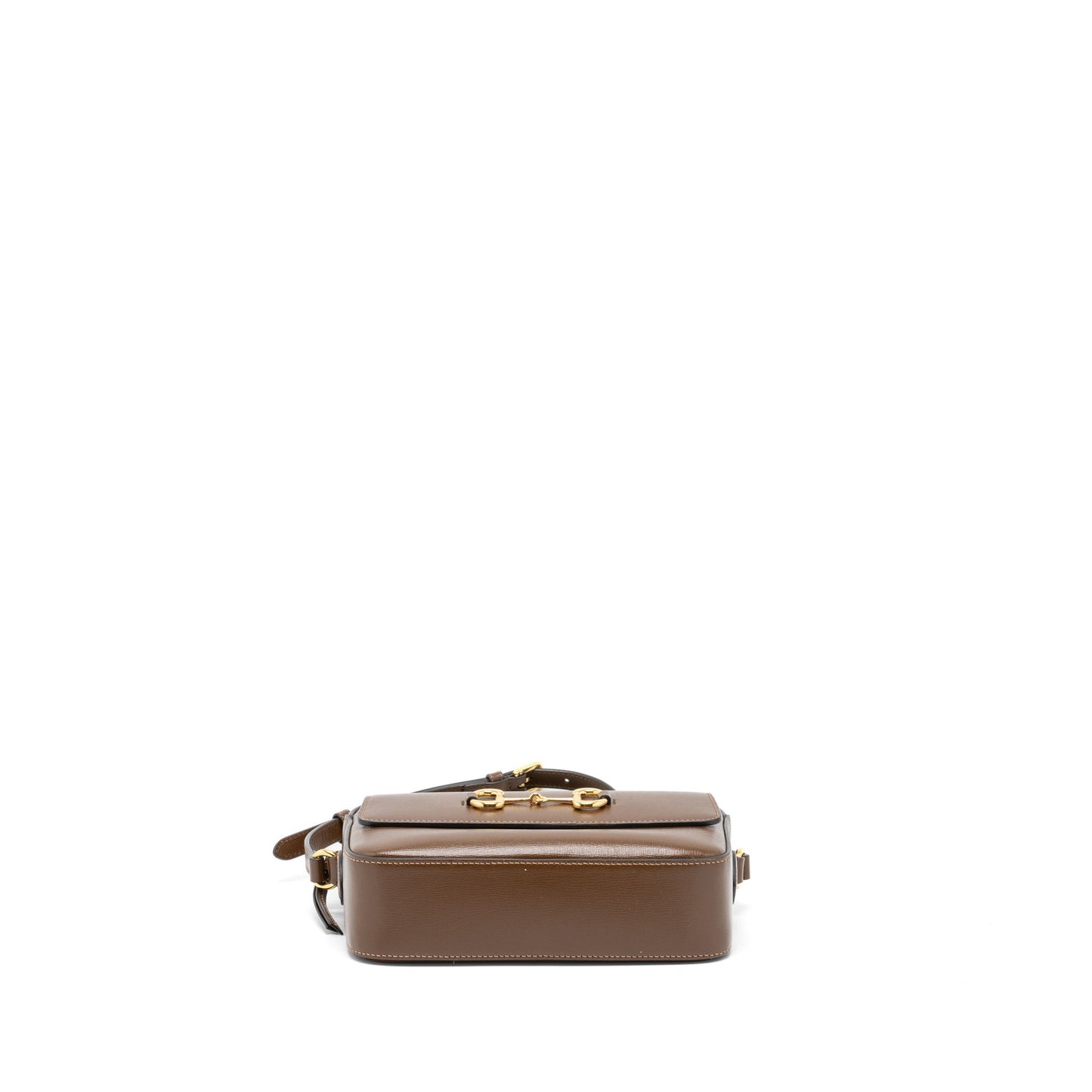 Gucci Horsebit Shoulder Bag Calfskin Brown