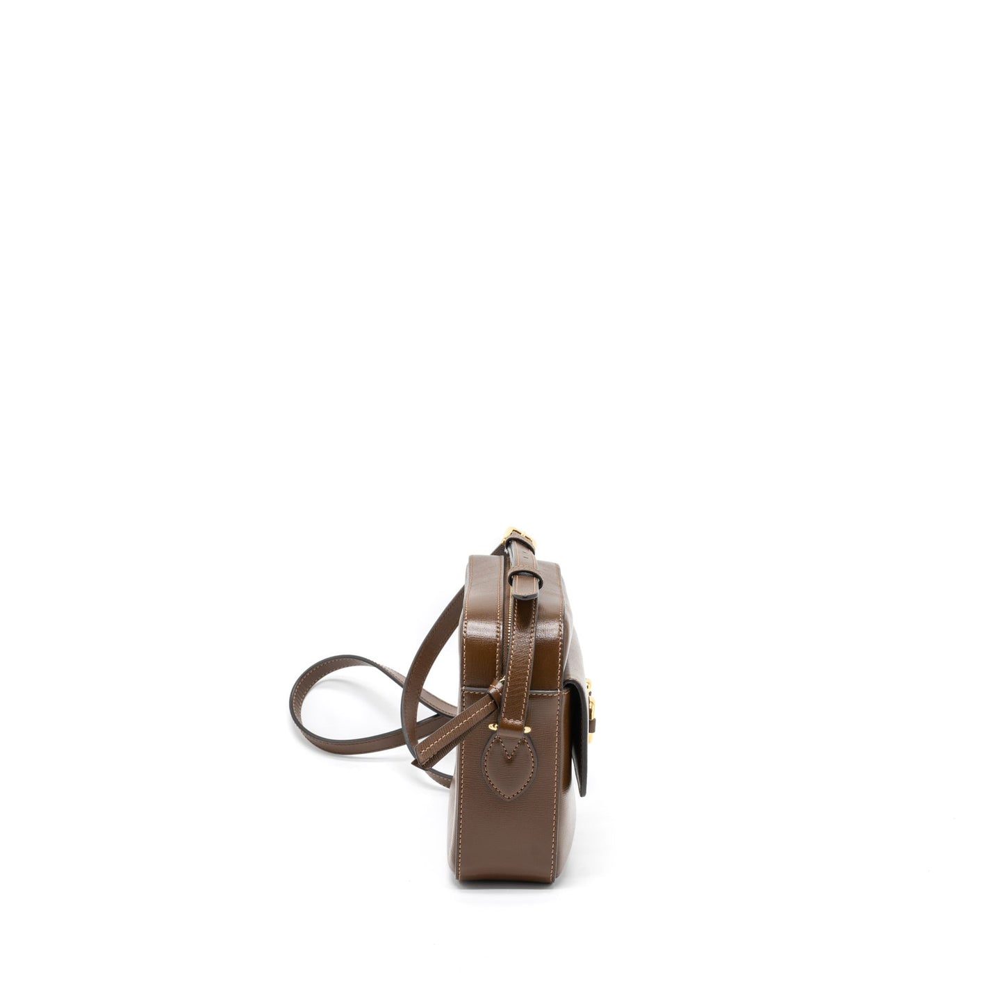 Gucci Horsebit Shoulder Bag Calfskin Brown