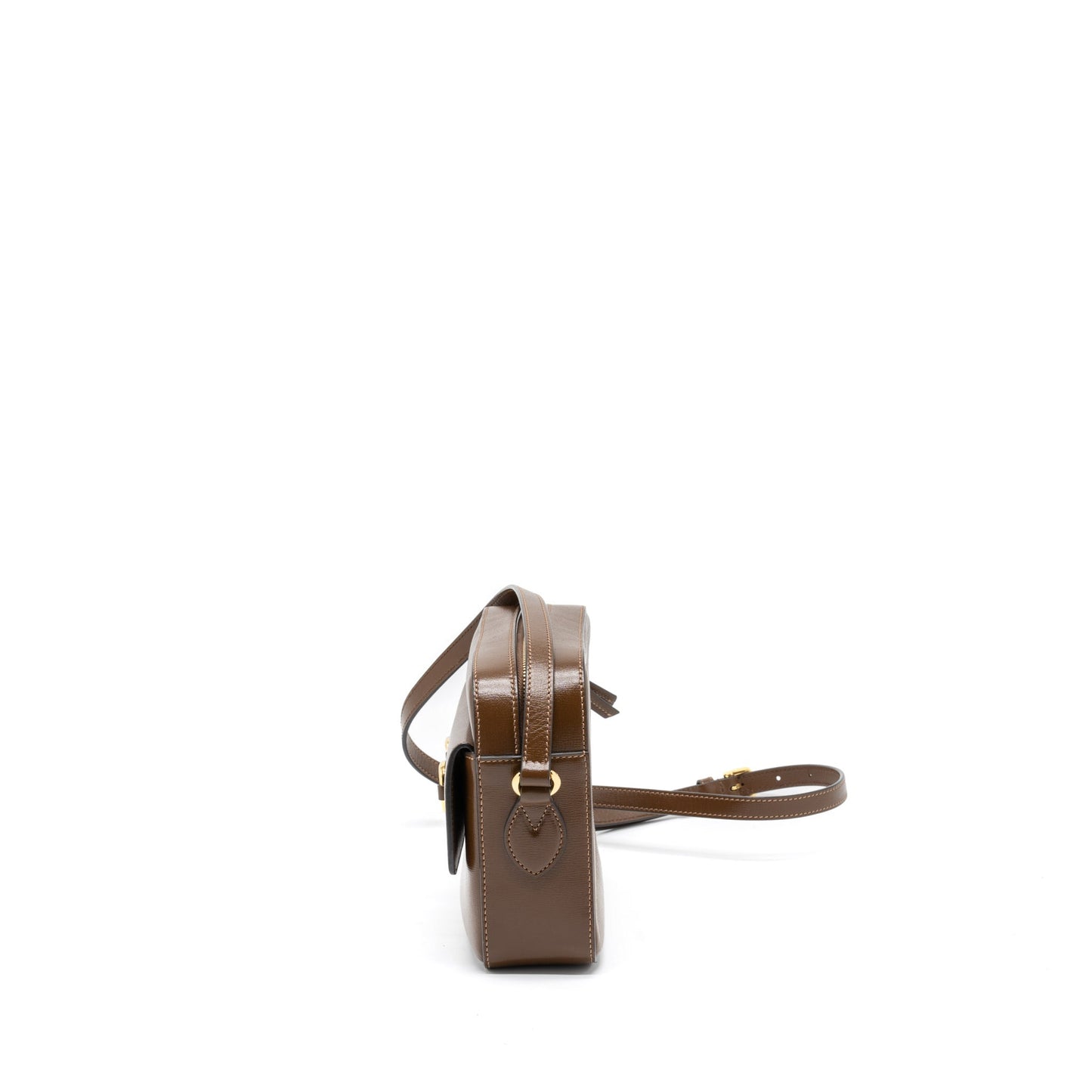 Gucci Horsebit Shoulder Bag Calfskin Brown