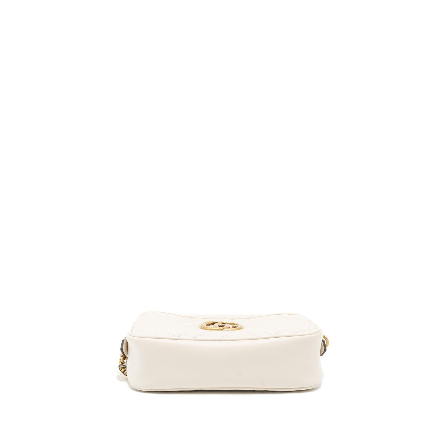 Gucci GG Marmont Camera Shoulder Bag Calfskin White