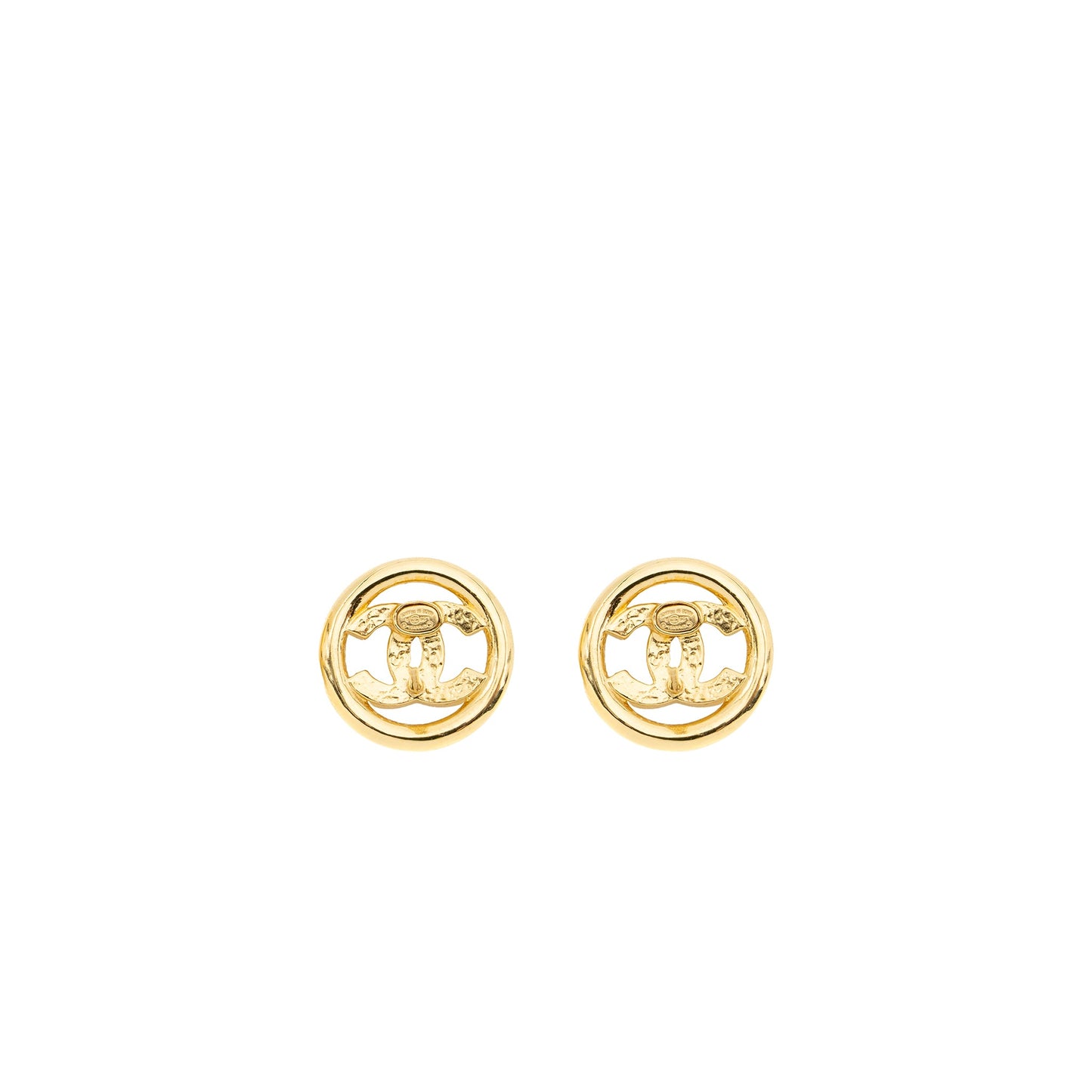 Chanel round CC Logo earrings