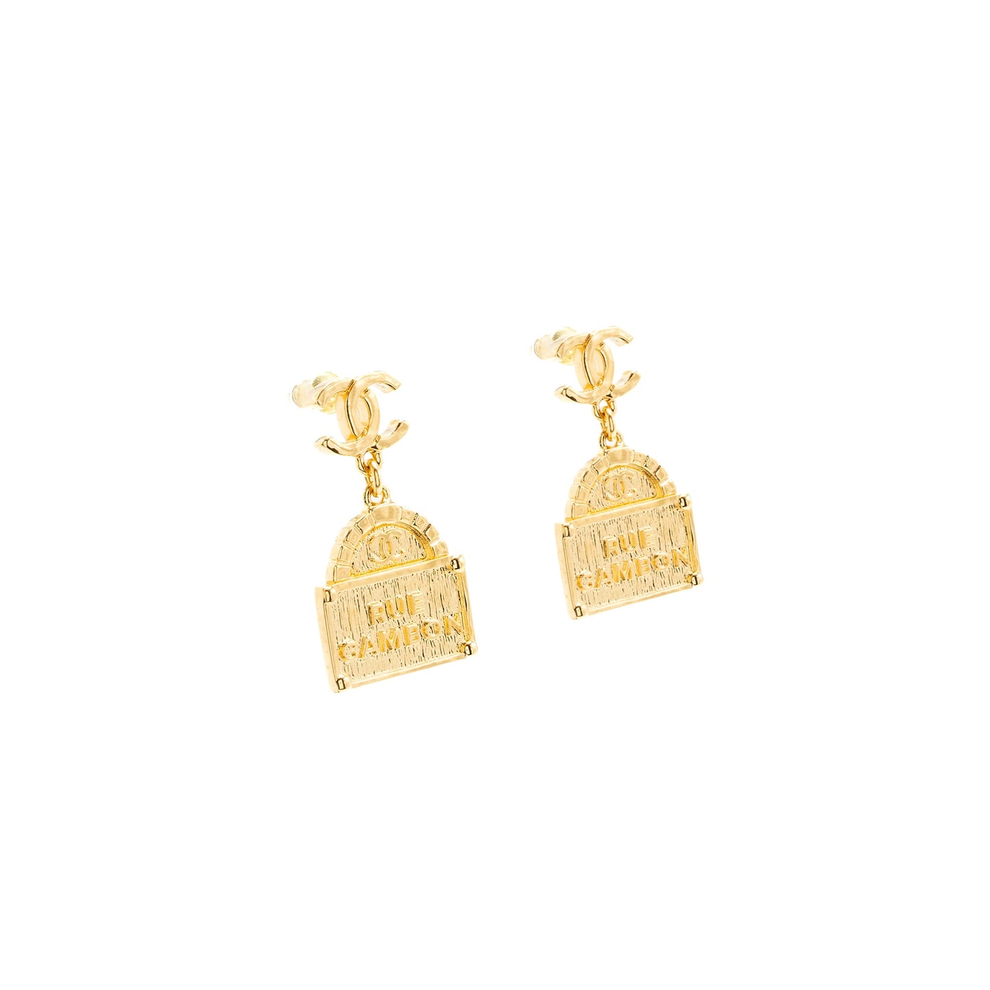 Chanel CC Logo Rue Cambo Drop Earring
