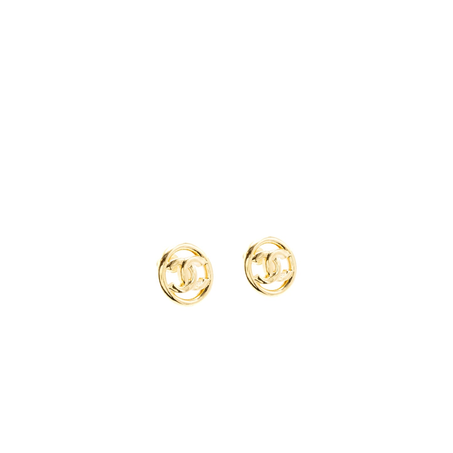 Chanel round CC Logo earrings