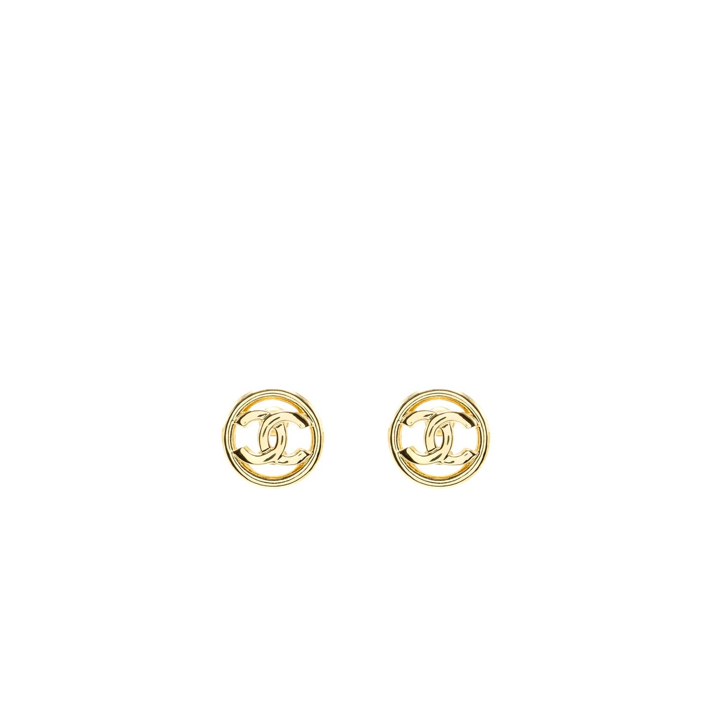 Chanel round CC Logo earrings