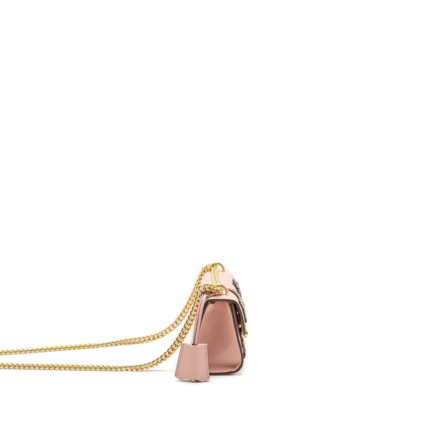 Gucci Padlock Chain Bag Crystal Star Limited Calfskin Pink
