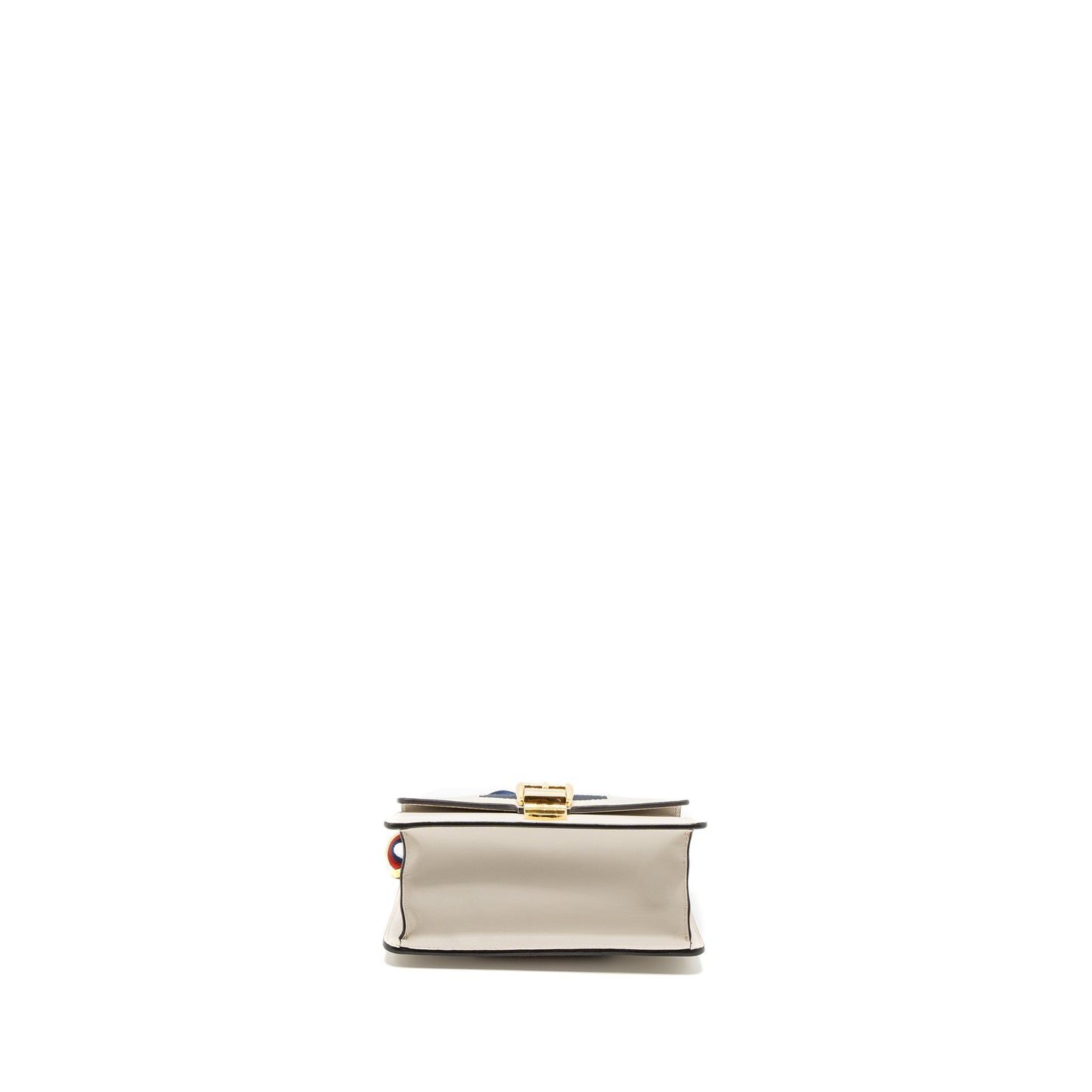 Gucci Mini Sylvie Chain Bag Calfskin White/Multicolour