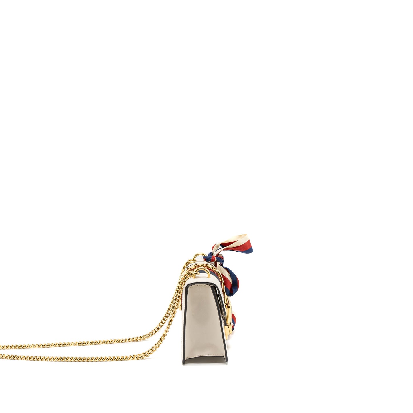 Gucci Mini Sylvie Chain Bag Calfskin White/Multicolour
