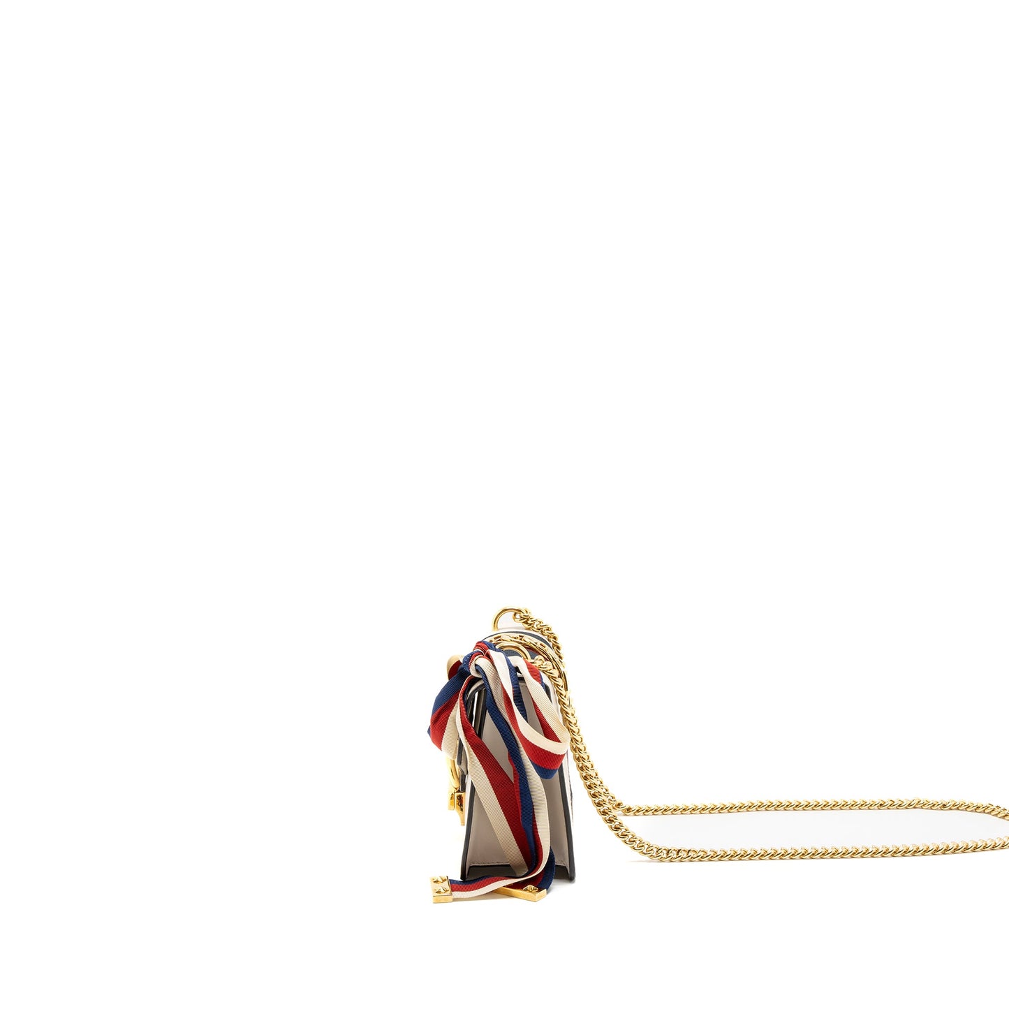 Gucci Mini Sylvie Chain Bag Calfskin White/Multicolour