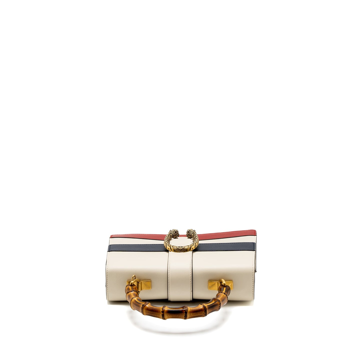 Gucci Bamboo Top Handle Dionysus Flap Bag Calfskin White/Multicolour