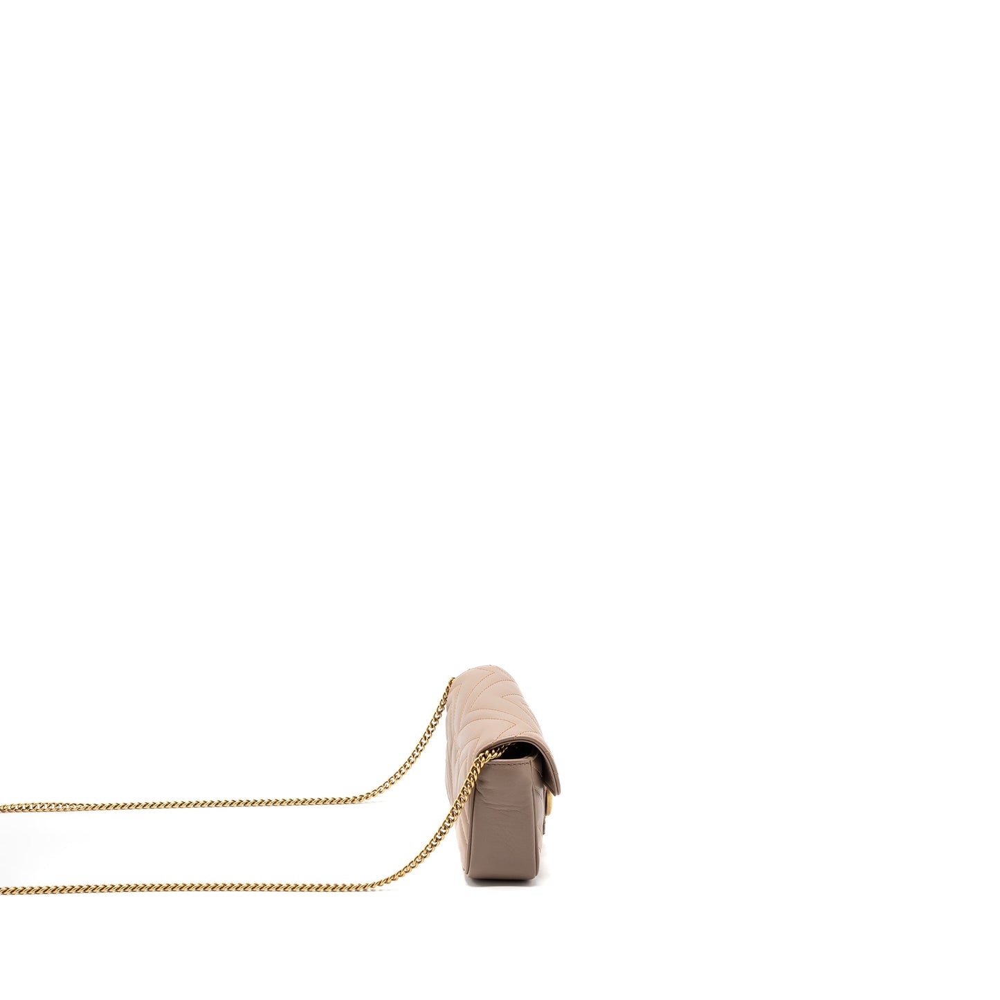Gucci super mini GG Marmont bag calfskin beige