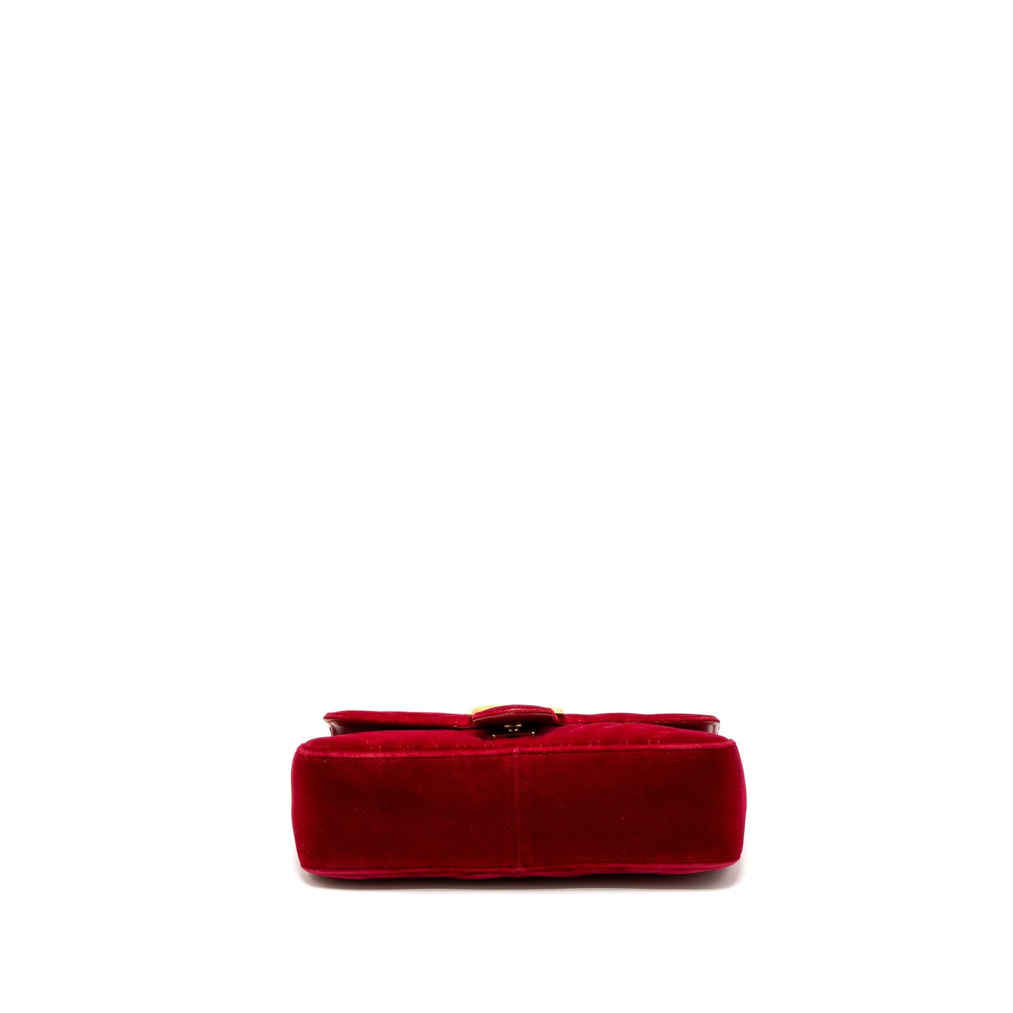 Gucci Small GG Marmont Bag Velvet Red Brushed