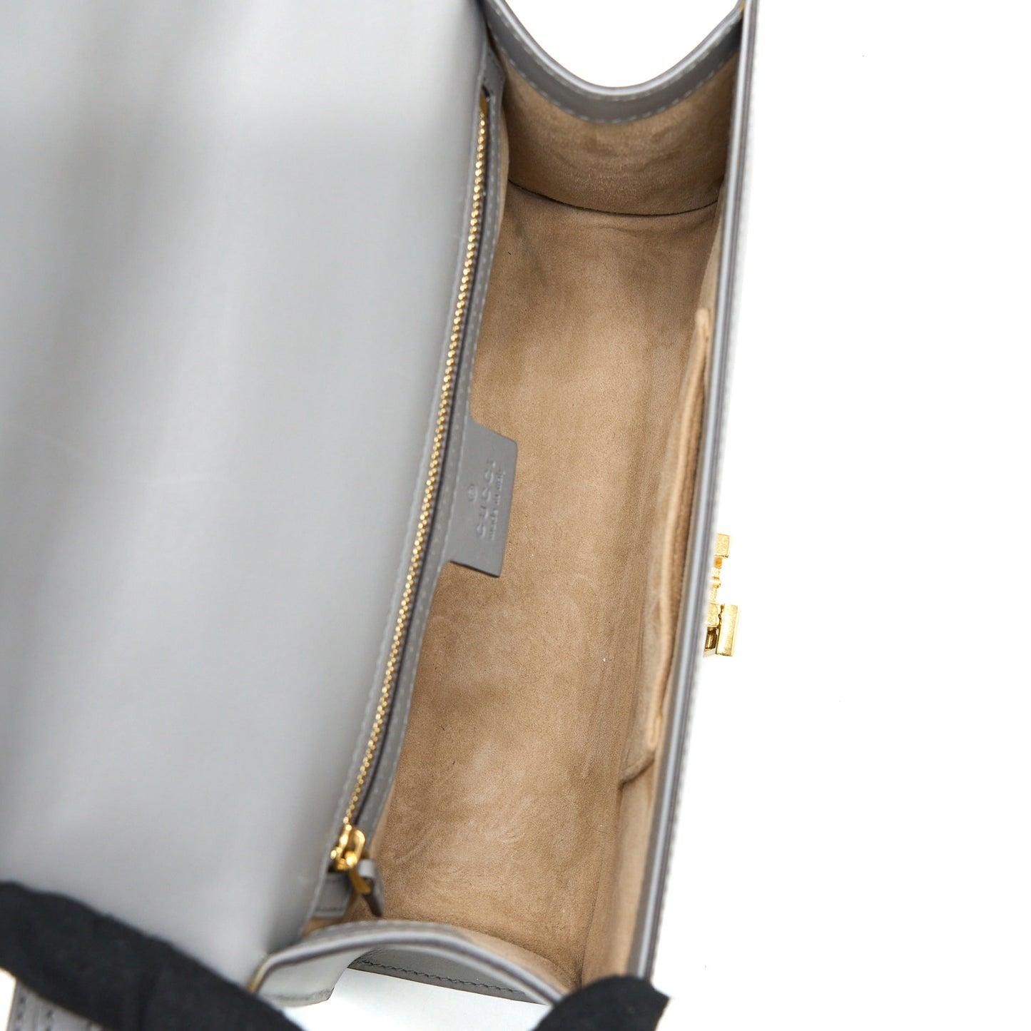 Gucci Small Sylvie Shoulder Bag Calfskin Grey