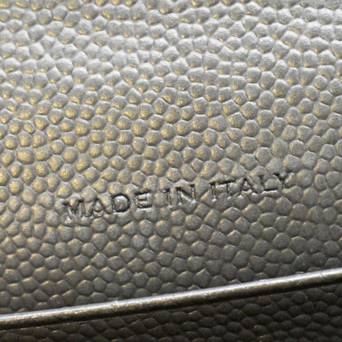 YVES SAINT LAURENT Flap Grain De Poudre Wallet Olive Green