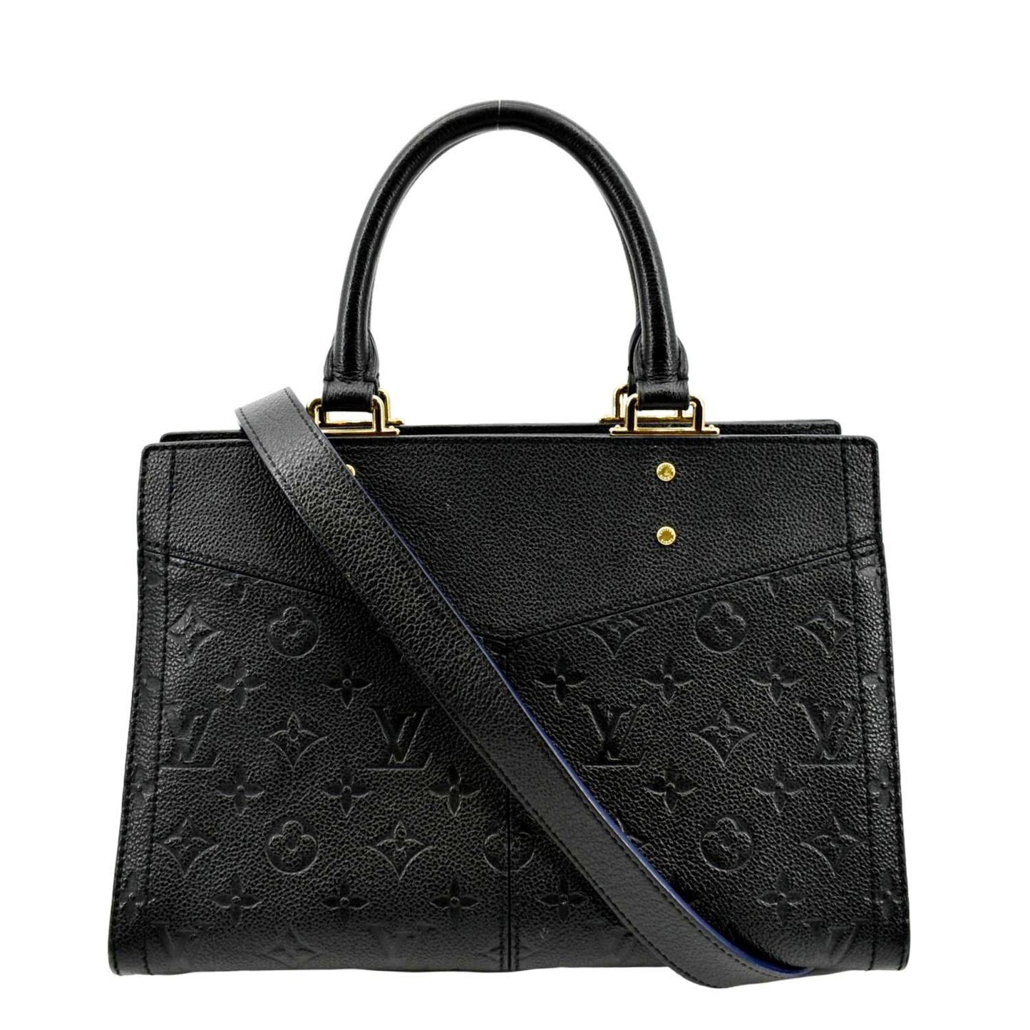 LOUIS VUITTON Sully PM Monogram Empreinte Leather Shoulder Bag Black