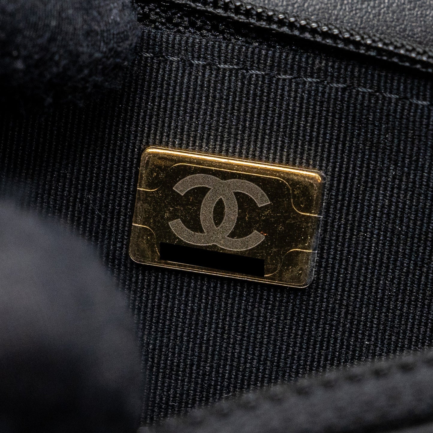 Chanel Boy Wallet On Chain Caviar Black L (microchip)