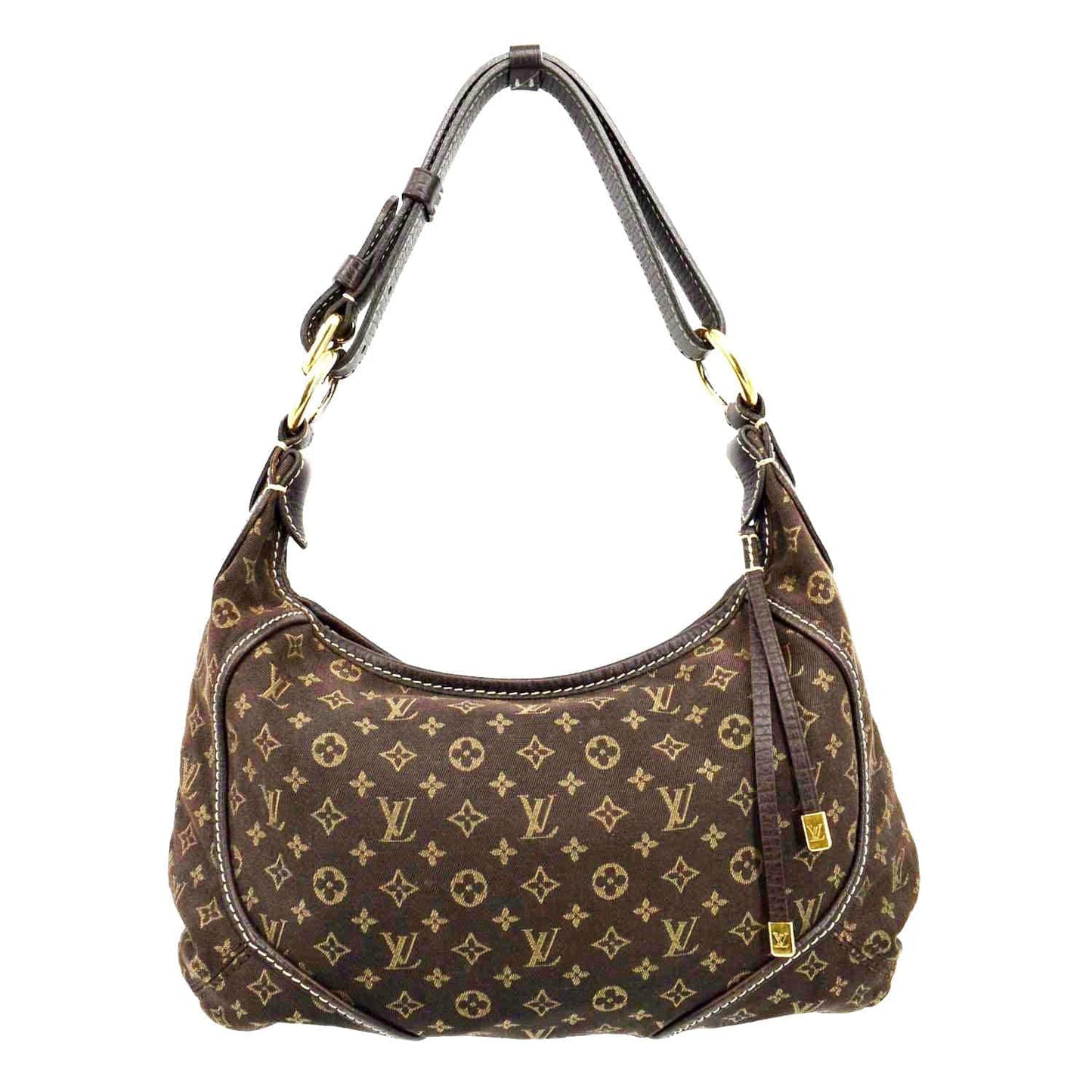 LOUIS VUITTON Manon PM Mini Lin Monogram Hobo Bag Brown