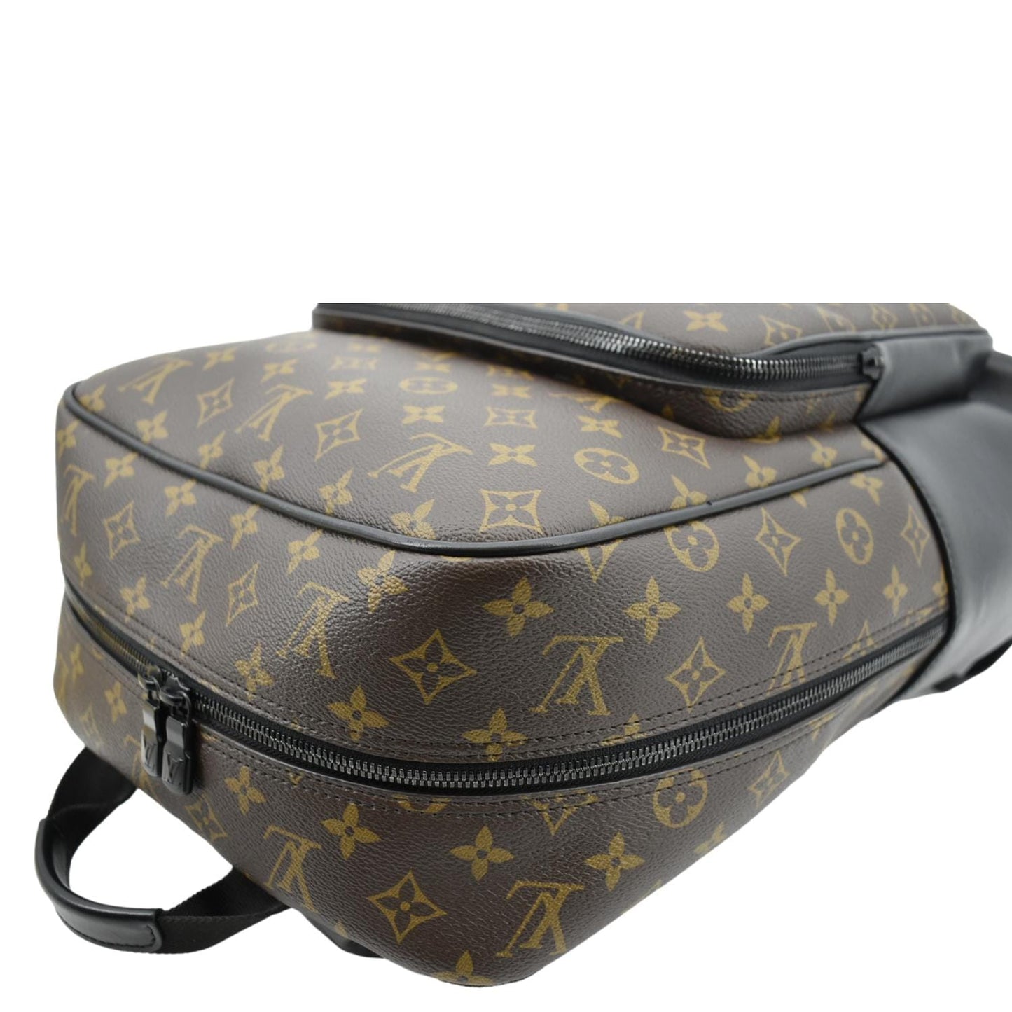 LOUIS VUITTON Dean Monogram Macassar Canvas Backpack Bag Black