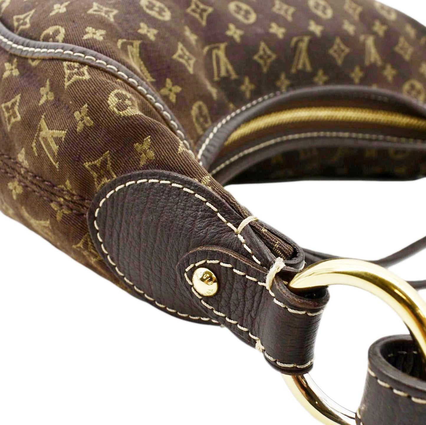 LOUIS VUITTON Manon PM Mini Lin Monogram Hobo Bag Brown