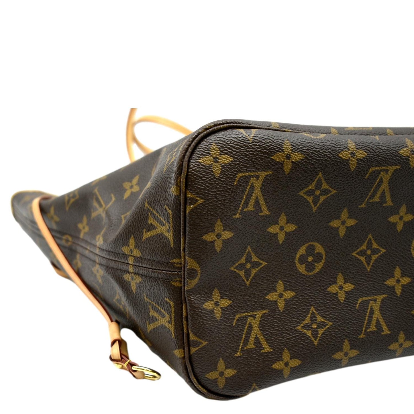LOUIS VUITTON Neverfull MM Monogram Canvas Tote Bag Brown