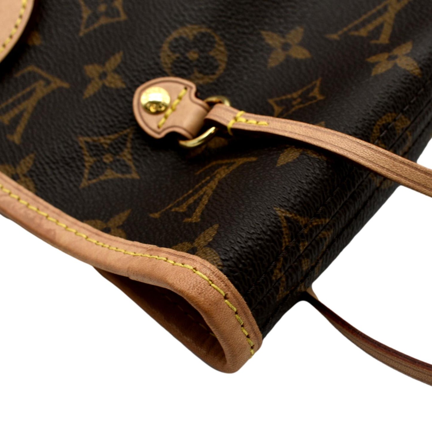 LOUIS VUITTON Neverfull MM Monogram Canvas Tote Bag Brown
