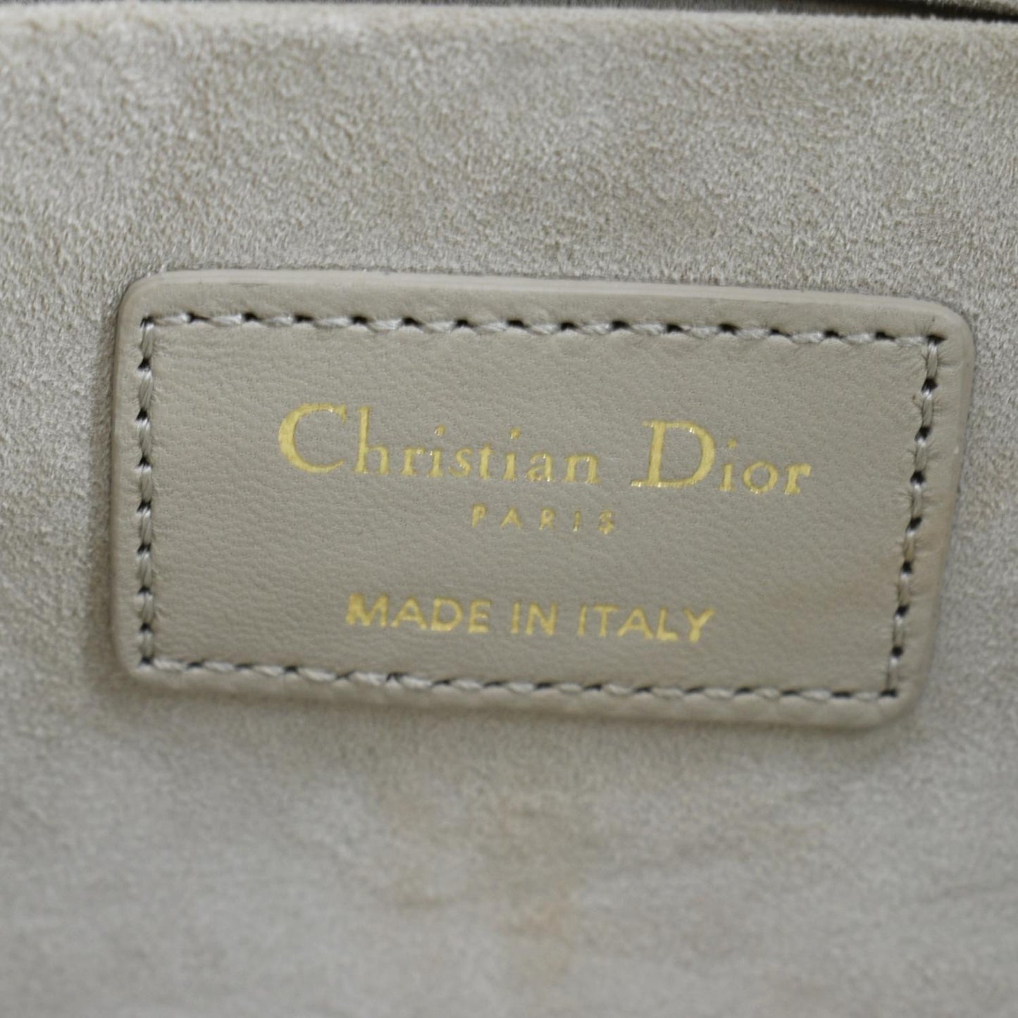 CHRISTIAN DIOR Lady D-Joy Medium Cannage Lambskin Chain Shoulder Bag Sand
