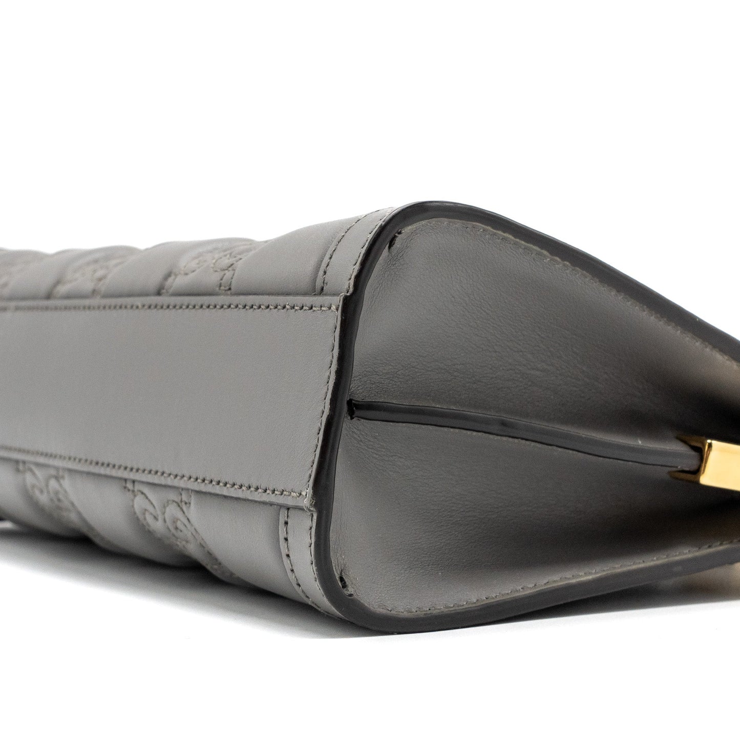 Gucci chain crossbody bag calfskin grey L