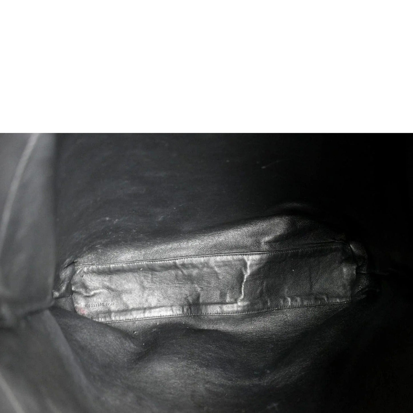 YVES SAINT LAURENT Tag Calfskin Leather Hobo Bag Black