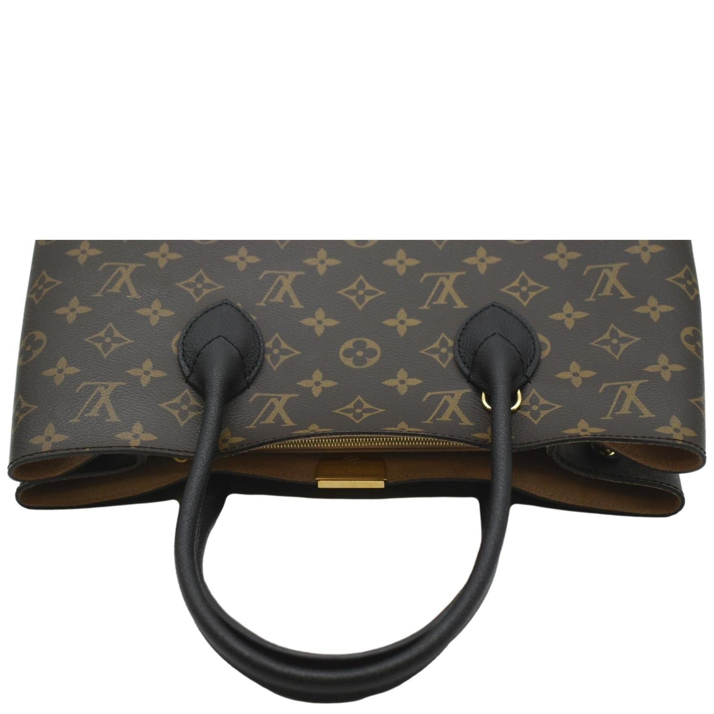LOUIS VUITTON Flandrin Monogram Canvas Tote Shoulder Bag Brown