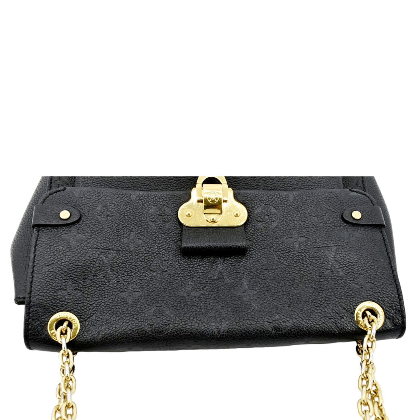 LOUIS VUITTON Vavin PM Monogram Empreinte Leather Shoulder Bag Black