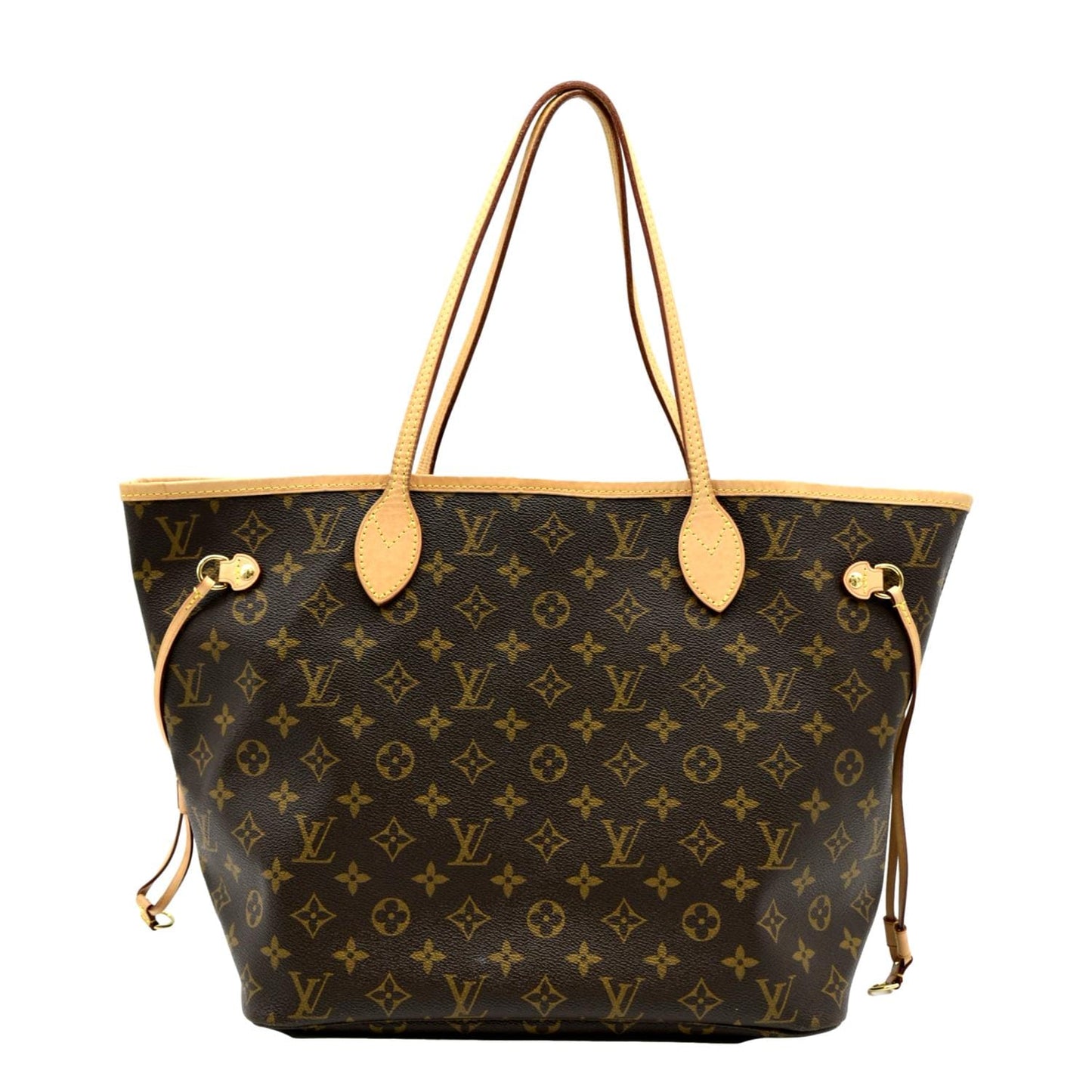LOUIS VUITTON Neverfull MM Monogram Canvas Tote Bag Brown