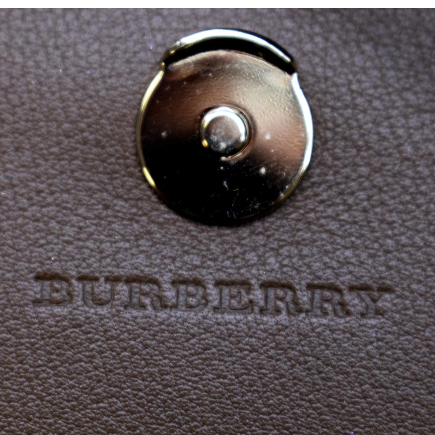 BURBERRY Henley House Check Leather Wallet On Chain Crossbody Bag Brown