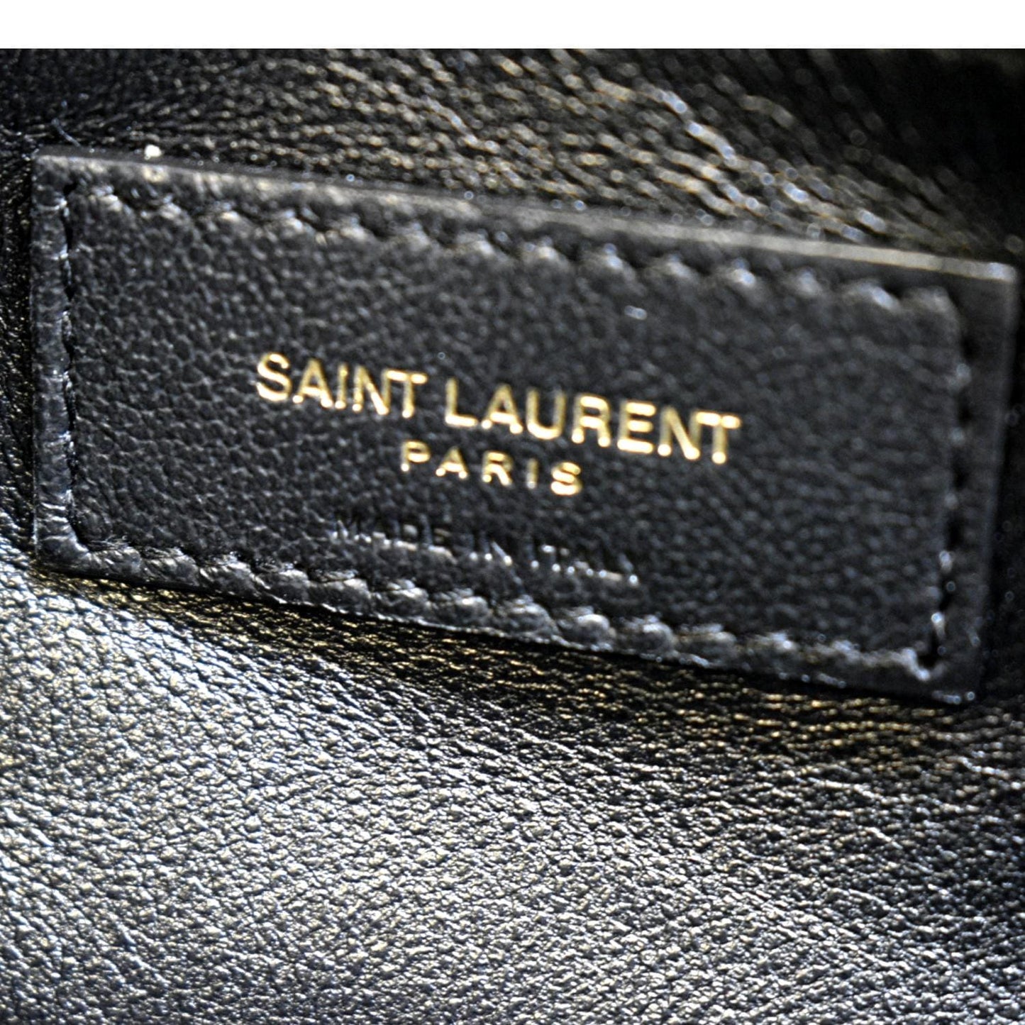 YVES SAINT LAURENT Sade Large Quilted Leather Clutch Bag Black