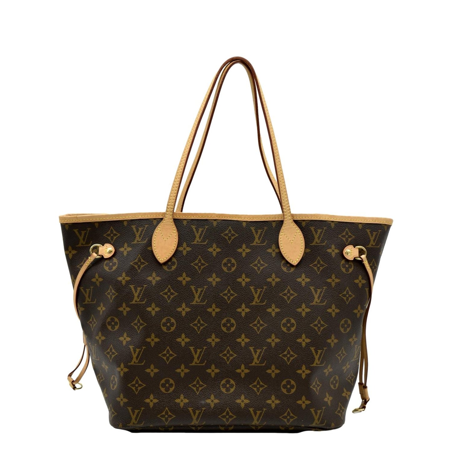 LOUIS VUITTON Neverfull MM Monogram Canvas Tote Bag Brown